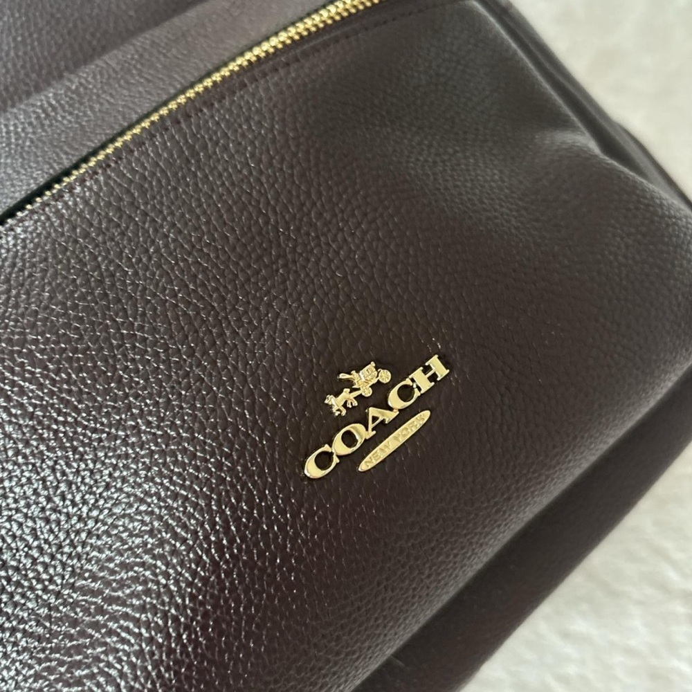 Coach Burgundy Mini Leather Backpack - Picture 3 of 8